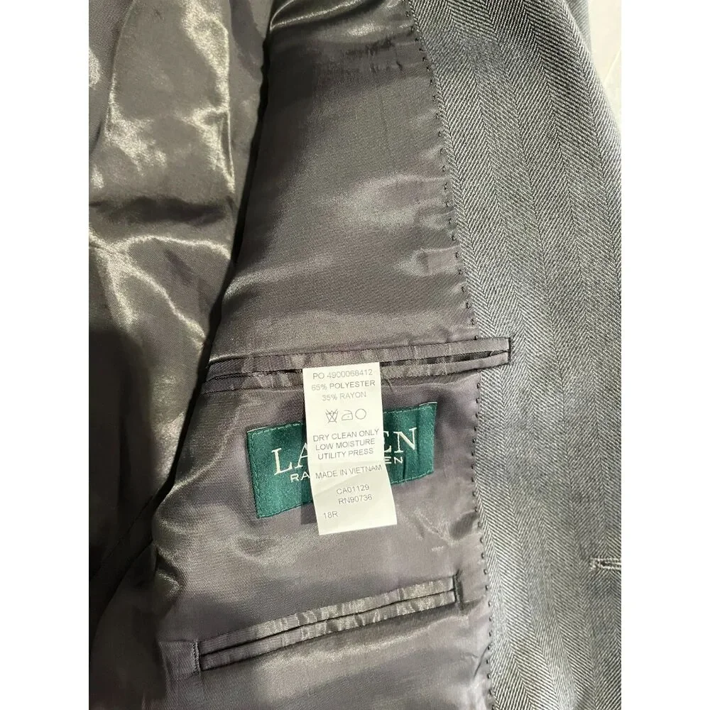 Lauren Ralph Lauren blazer sport coat herringbone gray business accademia men18R
